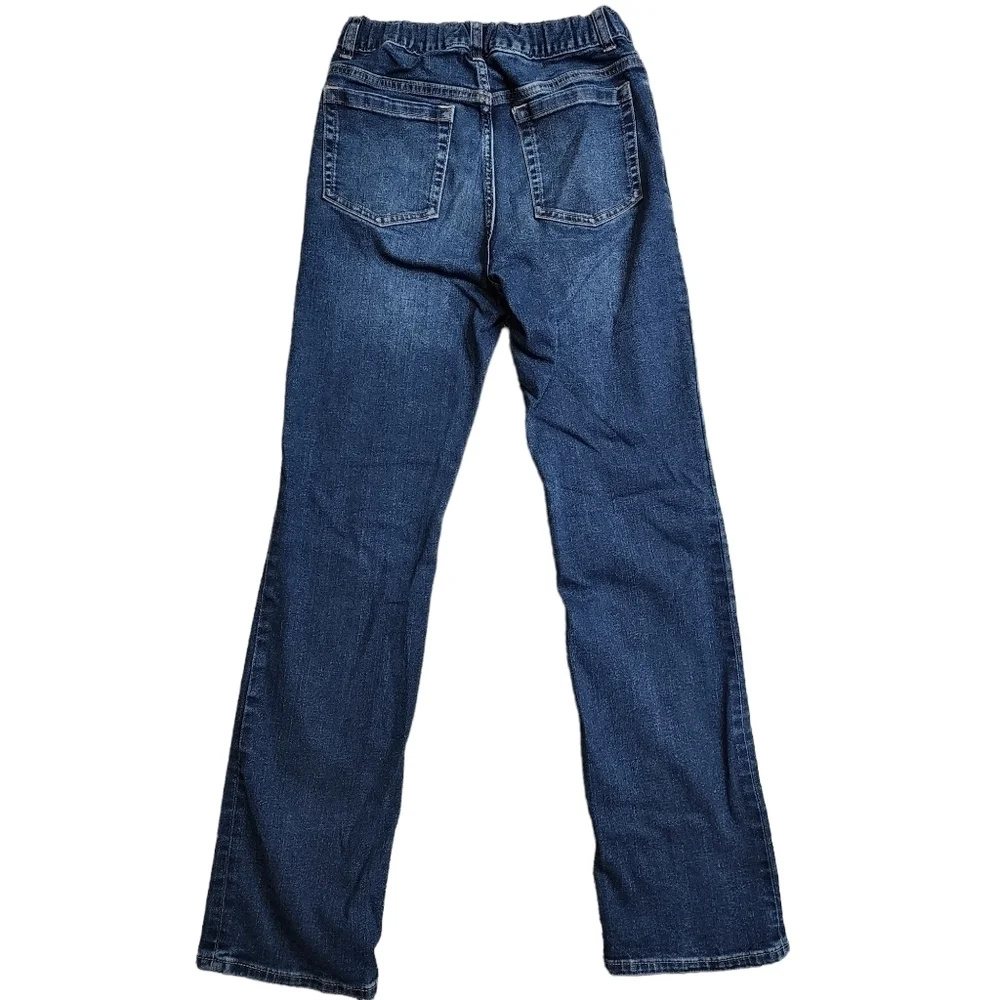 Old Navy Girls Straight Leg Flex Jeans Medium Wash Blue - 16